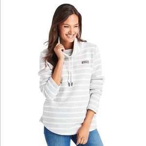 Vineyard Vines Striped Cozy Funnel Neck Shep Shirt